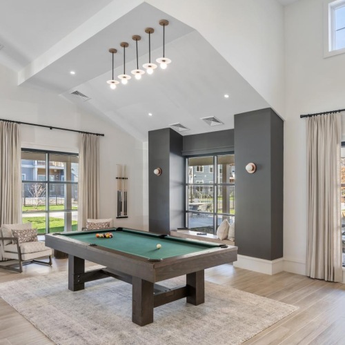 Enjoy our resident-only features clubhouse with billiards table